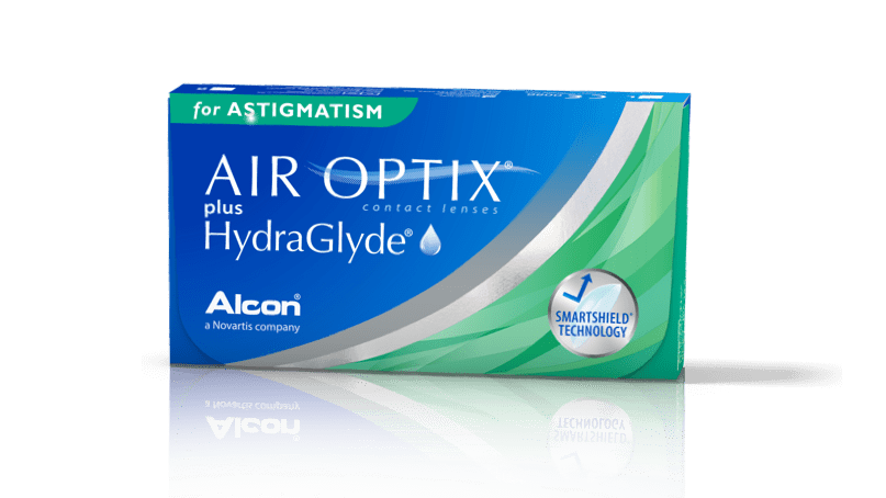 AIR OPTIX® plus HydraGlyde® for Astigmatism pack shot